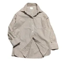 24s Spick & Span 長袖シャツ ブラウン　オーバーサイズのサムネイル