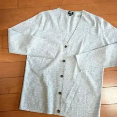 UNIQLO グレー Vネック カーディガン Lサイズ