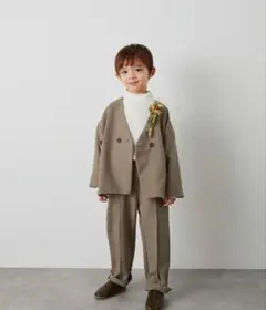 リジュール　ブラウン　ジャケットセットアップ 120　シャツ110