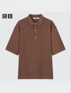 UNIQLO U ユニクロユー 23SS ニットポロシャツ 35 ブラウン S