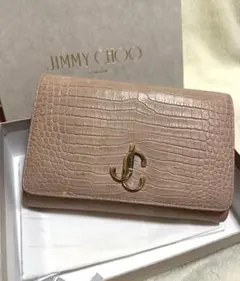 未使用 】JIMMY CHOO ジュエリーケース ロゴ型押し ポーチ 小物入れ
