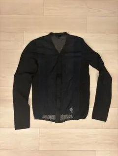 LANVIN メンズ ブラック メッシュ カーディガンのサムネイル