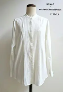 ユニクロ×イネス コットンツイルピンタックシャツ
