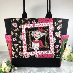 サイドポケット付きトートバッグ【ロラライハリス】