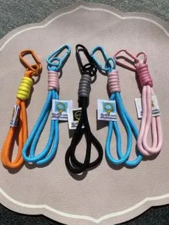 カラフルパラコードストラップ5本セット カラビナ付き