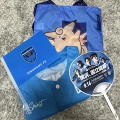 横浜FC ポケモン コラボ シャツ トートバッグ、うちわ、フラッグうちわのセット