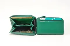 コインケース、小銭入れ、本革、グリ－ン