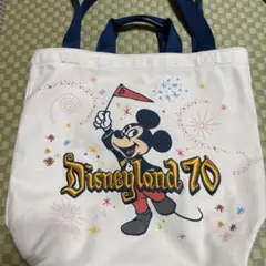 ディズニーストア　ディズニー　トートバッグ　70周年　ミッキー