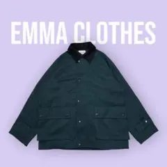 EMMA CLOTHES ジャケット グリーン コーデュロイネック【L】S765のサムネイル
