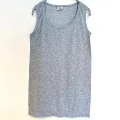 WUHOU グレー タンクトップ Lサイズ カジュアル インナー コットン