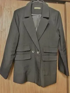 黒 ウォッシャブルテーラードジャケット ダブルボタン オールシーズン