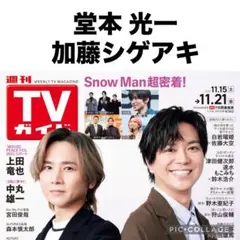 TVガイド　堂本光一　加藤シゲアキ　切り抜き