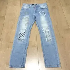 SisterJ JenniGirl ダメージ　デニムパンツ ハートパッチワーク