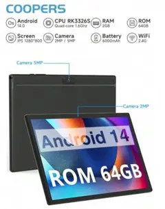 新品　Coopers Android14 10インチタブレット商品番号【141】