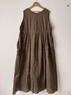 Samansa Mos2 ノースリーブロングワンピース Fサイズ ブラウン