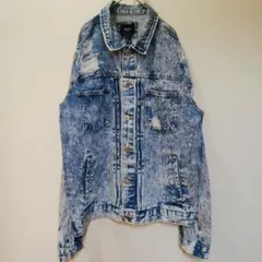 FOREVER21 フォーエバー21 デニム ジャケット L ダメージのサムネイル