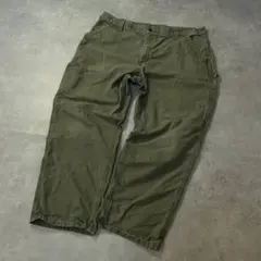 極太 W40 カーハート B151 ダンガリーフィット ワークパンツ オリーブ