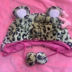 USJ ピンクパンサー ヒョウ柄ファンキャップ ユニバ