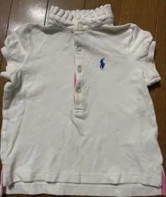 女の子 ラルフ・ローレン ポロシャツ ホワイト 90