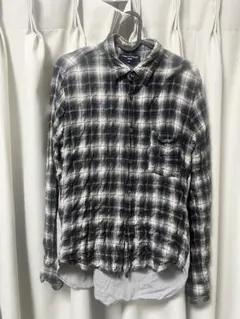 comme des garons homme シワ加工チェックシャツのサムネイル