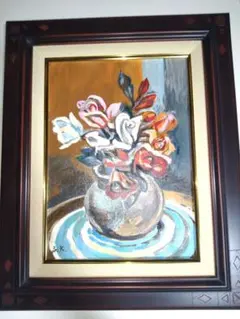 絵画　 油彩　小山敬三「婦人像」サイン　F6サイズ　額装済み 肉筆手描き 絵画 油彩 小山敬三「婦人像」サイン F6サイズ 額装済み 肉筆