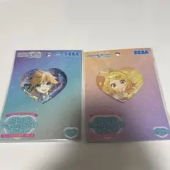 プロセカ キラキラビッグハート型缶バッジ 鏡音レン 鏡音リンのサムネイル