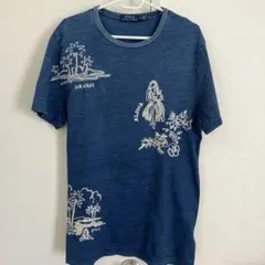 ラルフローレン　ハワイアン刺繍 Tシャツ ネイビー