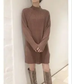 スナイデル　ワイドリブニットミニワンピース　ニットワンピ　田中みな実さん着用