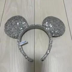 ミッキーマウス耳型カチューシャ シルバー