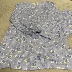 花柄パジャマ Lサイズ 薄紫色