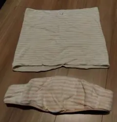 マタニティふわふわパイルボーダー腹巻セット ストライプ