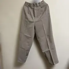 ベージュ ゴムウエスト スラックス