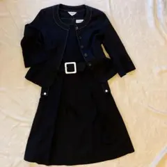 ⭐︎en quete⭐︎ベルト付ワンピースと七分袖ジャケットのセット