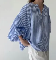 セール✨人気✨七分袖ブラウス オフィスカジュアル パフスリーブ 大人可愛い sb