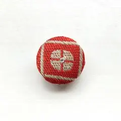 畳へり　くるみボタン　ヘアゴム　ブローチ　赤　クロス　27mm 母の日　1020