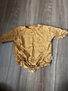 クマ顔プリントロンパース 70サイズ