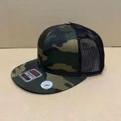 OTTOメッシュキャップ☆ツートンカモブラック黒☆コットンツイルフラットバイザーのサムネイル