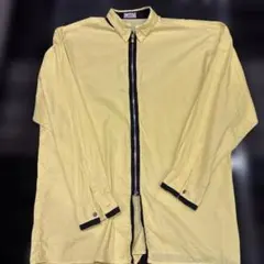 Gianni Versace フロントジップ シャツ イエロー　イタリア製のサムネイル