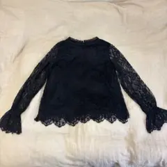 総レース ブラウス ブラック 長袖のサムネイル