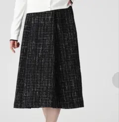 美品！MISCH MASCH ミッシュマッシュ　ツイードスカート　黒　Sサイズのサムネイル