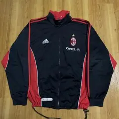 adidas ACミラン ジャージ 黒/赤アンセムジャケット