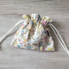 巾着 ハンドメイド みに巾着 ユキエモン 生地 - メルカリ