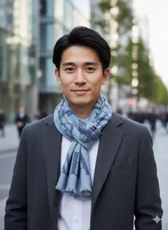 EMPORIO ARMANI 青 ストール 632315 8A962