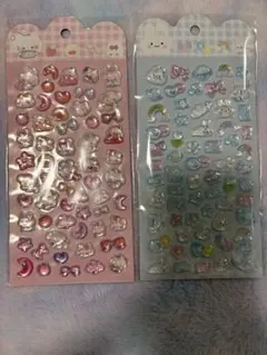 ぷくぷくシール 2枚セット 立体シール