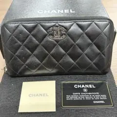 新品同様‼️ シャネル　財布　長財布　ブリリアント　マトラッセ　ラウンドファスナー