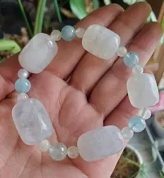 レインボー天然ムーンストーンブレスレット