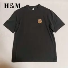 H＆M メンズ Tシャツ 半袖 ブラック シンプル S