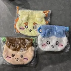 ちいかわ　おかお　巾着　シーサー　くりまんじゅう　ハチワレ　3個セット　ポーチ