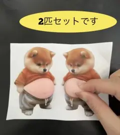 ♡♡さん専用　柴犬シール2匹と肉球スクイーズ3個のセット