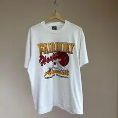 90s USA製 白 バスケ プリントTシャツ スニーカー XL vintage
